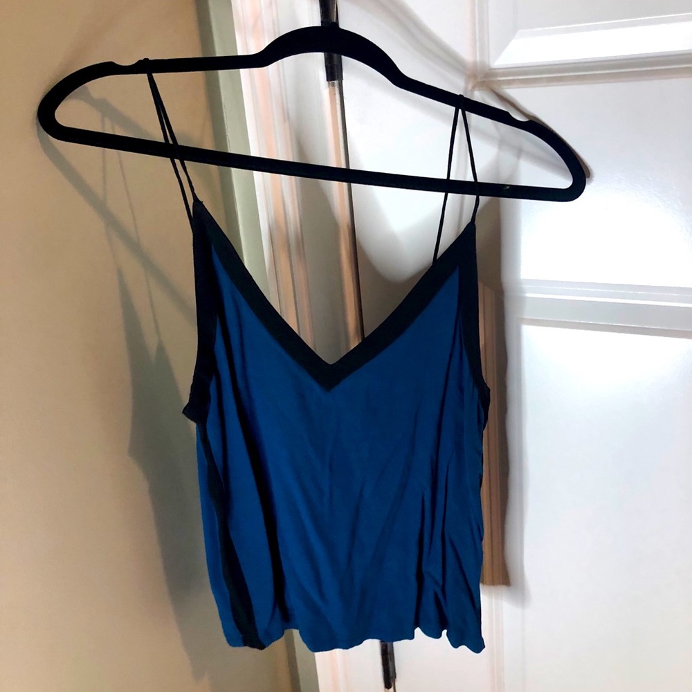 Free people blue and black tank